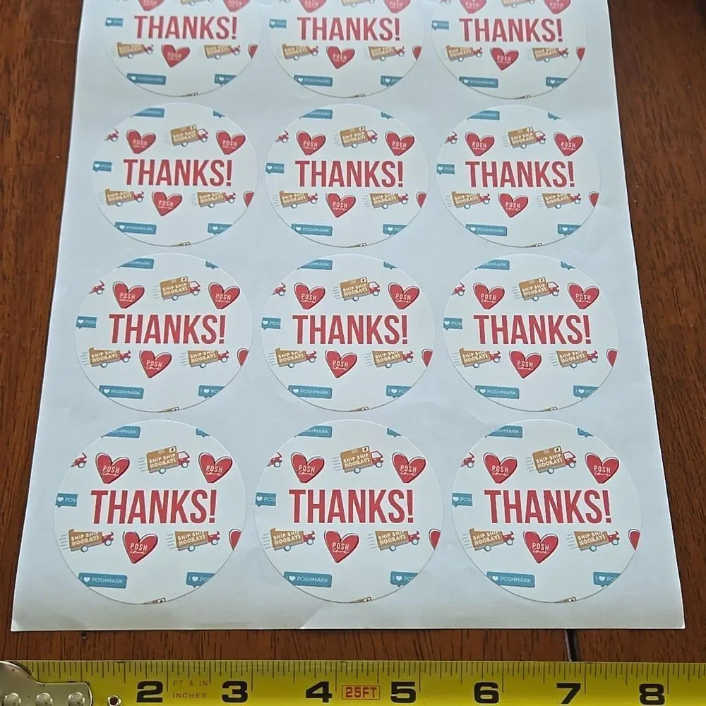 POSHMARK posh SWAG stickers Thank You Cards Blue poshfest poshfixings poshshows